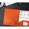 Better Office Products 2 Pocket Heavyweight Plastic Folder Portfolio With Prongs, Letter Size, Orange, 24PK 86617-24pk - alternate 6